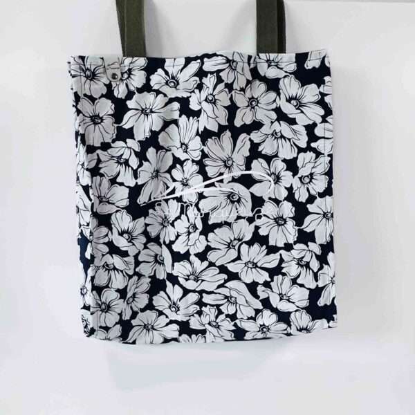 sac marin fleurs blanches vide