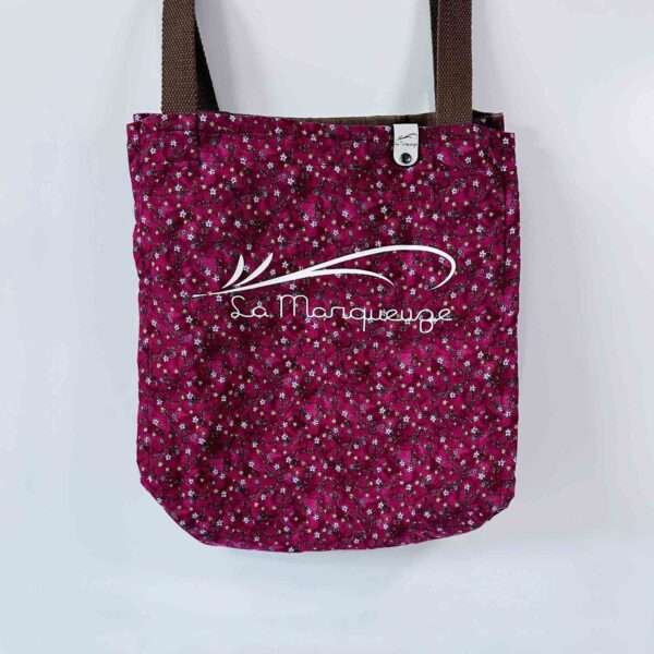 sac rouge fleurs vide